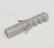 1 doos (5, 10, 50) ø 4,5-6: SX8 x 40 mm 170-0008 Pluggen Fischer S in nylon Geschikt voor alle soorten beton en baksteen, voor holle bouwstenen, cellenbeton tot en met lichte bouwplaten.