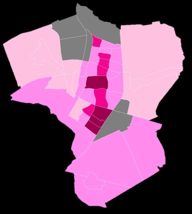 Bedreigende situaties in de eigen woonbuurt (indicator) wijkscore (2013) buurtscore (2013) Oranjepolder Beste: 22 Vrachelen 23 25 Slechtste: Centrum Industrieterrein Noord West 25 Dommelbergen 27