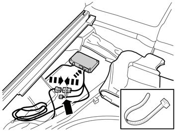 58A Afbeelding A Pak adapterkabel B met de groene connectors uit de set. Sluit de groene 16-polige connector op de regeleenheid aan.