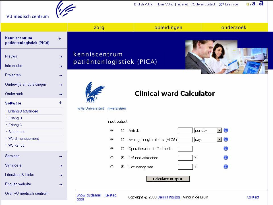Online rekentools http://www.vumc.