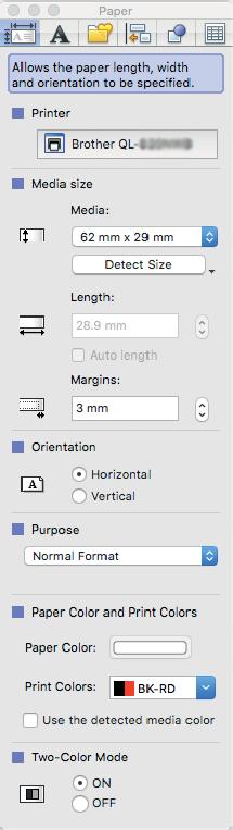 P-touch Editor gebruiken 2-kleuren afdrukconfiguratie 6 De printer kan 2-kleuren afdrukken.