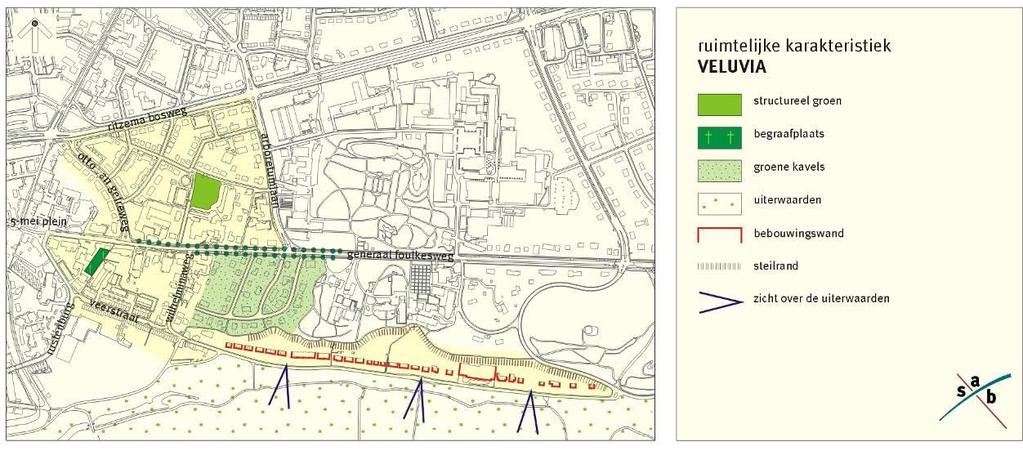 De beplanting en de bestrating in combinatie met het hoogteverschil geven deze route een bijzondere kwaliteit. Aan de Nassauweg en de Wilhelminaweg staat een aantal monumentale villa's.