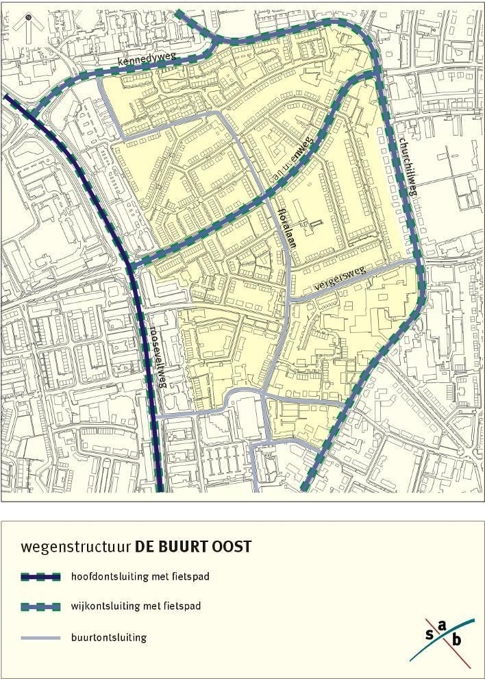 E 3.9 DE BUURT-OOST Het deelgebied de Buurt-Oost ligt midden in het bebouwde gebied van Wageningen. Het ligt ten noorden van het centrum, tussen de Rooseveltweg en de Churchillweg.