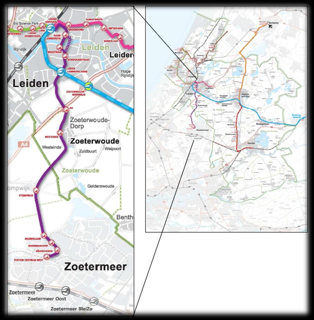 1 Inleiding Voor het programma HOV-NET Zuid-Holland Noord / R-net moeten verschillende corridors op R-net niveau worden gebracht. Eén corridor daarvan betreft de corridor Leiden Centraal Zoetermeer.