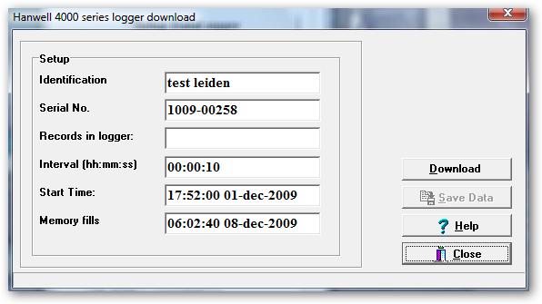 downloaden van de data vanuit de logger naar PC/Laptop Wanneer de data uit de logger gehaald moet worden, moet door