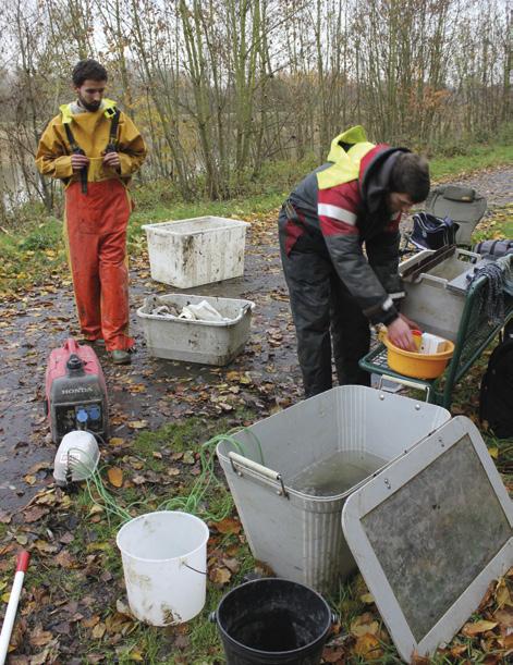 Grote rivieren als de oer-schelde, oer-rijn en de oer-maas Het mobiele laboratorium wordt in gereedheid gebracht.