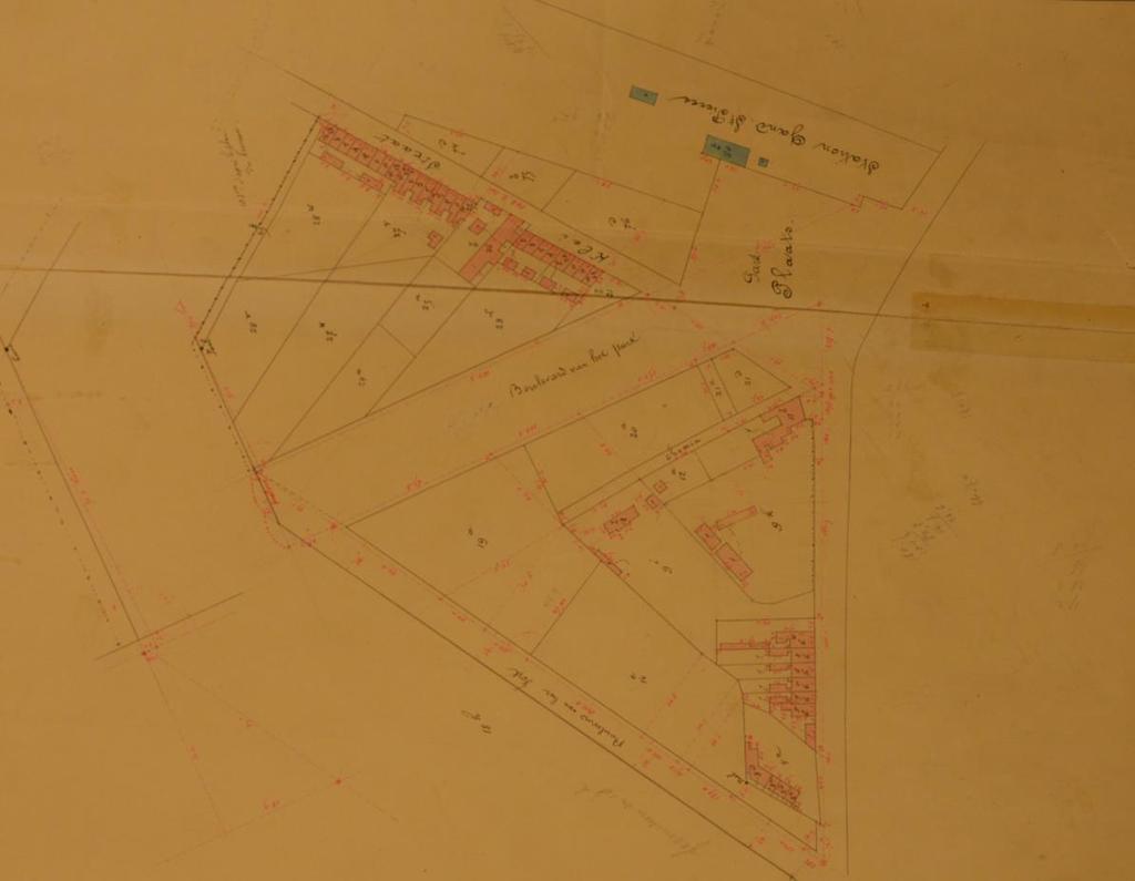 1893/1. Foto 18: Kadasterplan na de aanleg van de Parklaan in 1892.  1893/1.