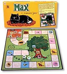 Coöperatief spel Max de Kat / uitgeverij: Zonnespel / aantal spelers: 1-8 / geschikt voor: onder- en middenbouw. Vogel, muis en eekhoorn zijn op weg naar hun holletje in de boom.
