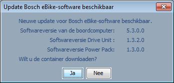 OPMERKING: Een update-container kan software voor een of meerdere e-bikeregelapparaten bevatten. 6.2.7.