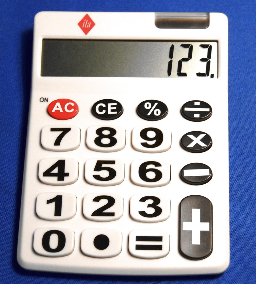 cijfers van 12 mm hoog, contrasterende display met zwarte cijfers van 18 mm
