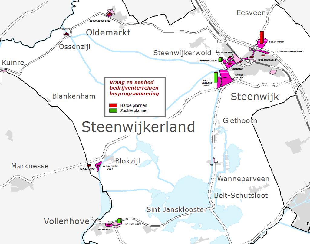 Steenwijkerland Gemeente Vraag Hard plan Afspraken Steenwijkerland Groot Verlaat 0,2 De Weyert 1,2 Kanaalweg 0,3 Ossenzijl 0,2 Woldmeenthe 1,4 Oostermeenthe 0,4 rand Novac-terrein 0,4 Boterberg-zuid
