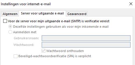 nl in Bij server voor uitgaande e-mail vult u smtp.doopsgezind.nl in. Als u al deze gegevens heeft ingevuld klikt u op meer instellingen.