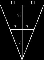 De inhoud van het afgesneden deel is dan ( 1 /3) 3 = 1 /27 deel van de oorspronkelijke piramide, dus het overgebleven afgeknotte deel is 26 /27 deel.