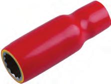 1 Geïsoleerde T-Greep-dopsleutel met schroefvergrendeling Geïsoleerde dopsleutel, lang Geïsoleerde dopsleutel voor binnenzeskant schroeven vierkantaandrijving volgens DIN 30 - ISO met uitvoering