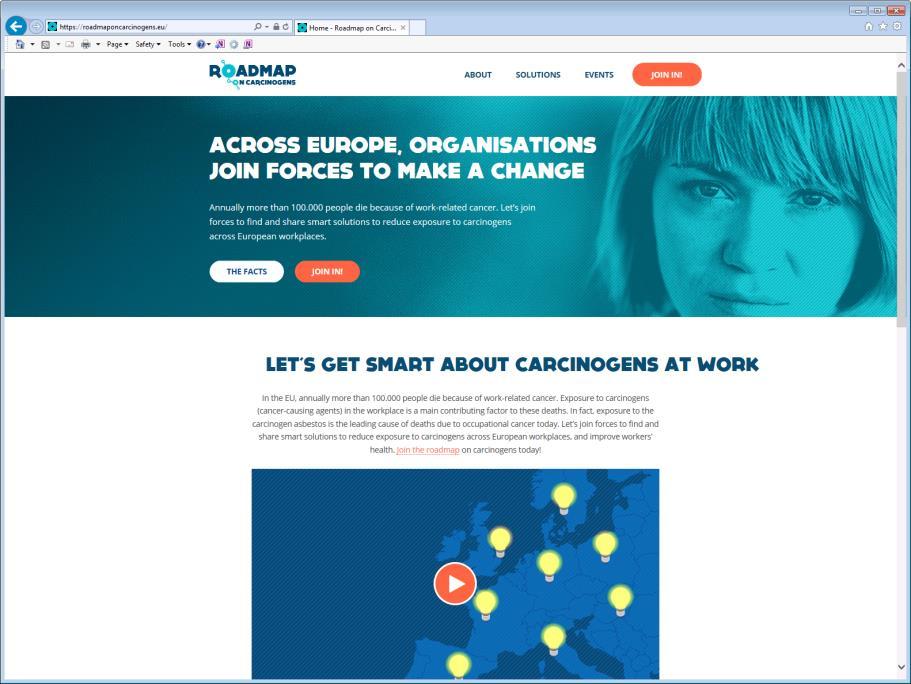 ROADMAP ON CARCINOGENS Aktieprogramma 2016 2019 in Europa Uitwisseling goede praktijken Bewustwording risico s kankerverwekkende stoffen Hoog op de