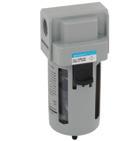 olienevelaar 60527 Filter/regelaar + olienevelaar 60528 Filter/regelaars 60529 F+R+L - semi-automatische aftap - 20 µm - met montagebeugel en 10 bar manometer - BSP 0132 FM2-20-01-C 1/8 500 62.