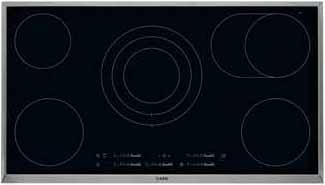 Kookplaten / Vitrokeramische kookplaat 68 HK955070XB - PROMISE XL - INOX KADER 90 Eco OptiHeat Control, drieschalige restwarmte indicatie: 'heet', 'warm' of 'koel' Automatische opwarmfunctie