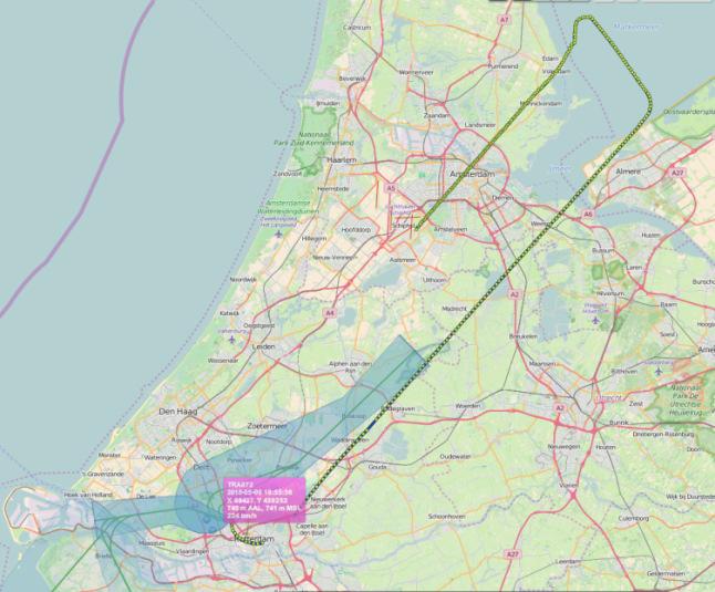 Figuur 5: Praktijkvoorbeeld positievlucht 8.2 Terugdringen van vertraagde lijnvluchten RTHA is aangewezen als internationale luchthaven en is 24 uur per dag, 7 dagen per week geopend.