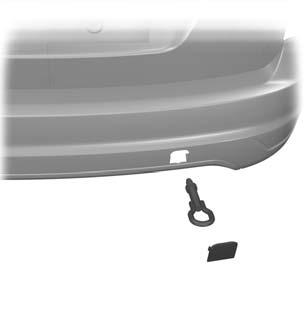 : Bij wagens met een trekhaak kan het sleepoog aan de achterzijde niet worden aangebracht. Gebruik de trekhaak voor het slepen van een auto.