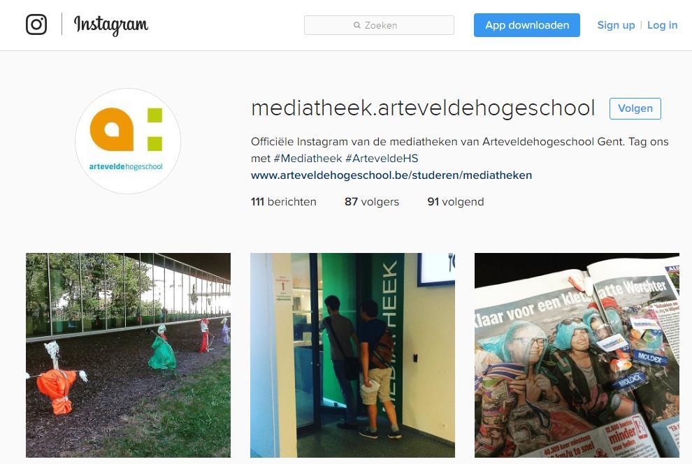 Ook op ons Instagramaccount delen we foto s die onze werking illustreren.