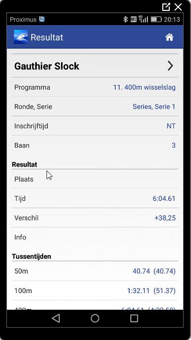 Live Resultaten Startlijst (met inschrijftijden) van het gekozen programma nr Resultaten voor zover gekend Details op