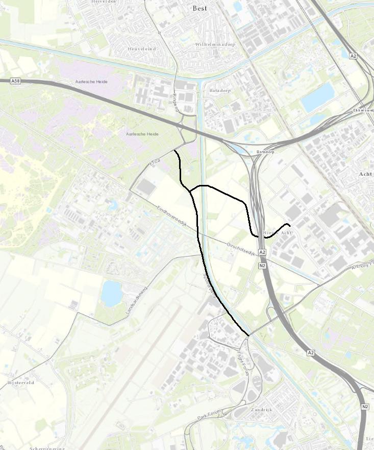 Afbeelding 1 geluidbronnen Eindhoven noordwest IT t Zand Spoorlijn IT Heide/Breeven Erica De Sprinkhaan X Bedrijventerrein