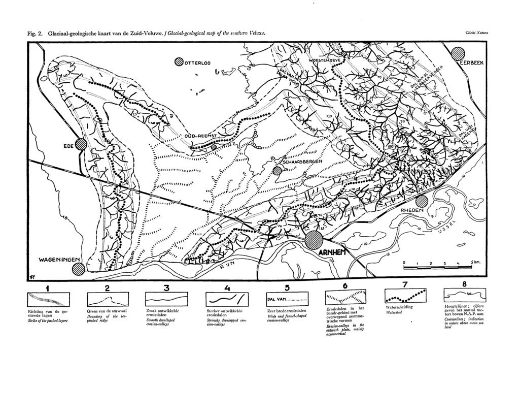 Fig. 2. Glaciaal-geologische kaart van de Zuid-Veluwe.