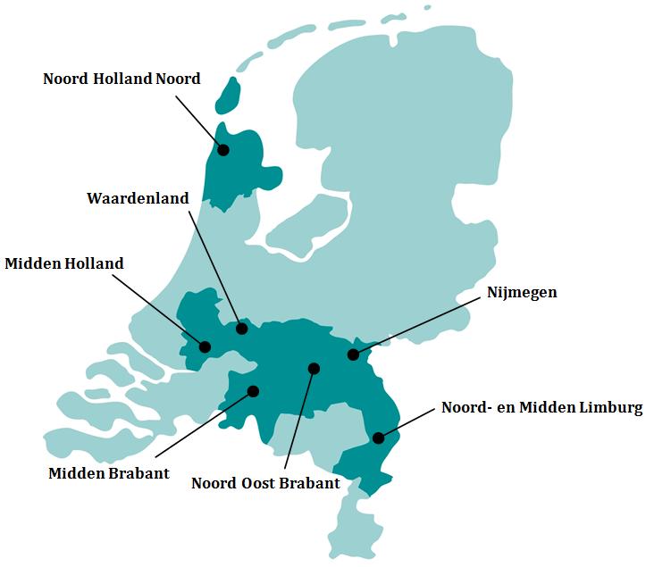 Inkoopbeleid IV F. Waar mag zorg geleverd worden? AWBZ is opgedeeld in 32 regio s in Nederland.