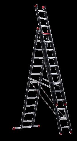 Voor je de eerste stap omhoog zet, controleer je de hoek waarin de ladder staat. Een hoek van 75 graden is het meest ideaal.