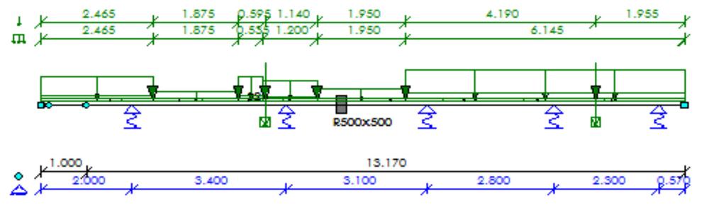 216068 28 24-2-2016 Balk 2 l balk last x b x e l last uit Q G (mm) (mm) (mm) (mm) ψ 0 14.170 1 0 2.465 2.465 v.b. verd. 1 = 3,25 4,20 1,00 13,7 kn/m e.g. verd. 1 = 5,39 4,20 22,6 kn/m v.b. bg.