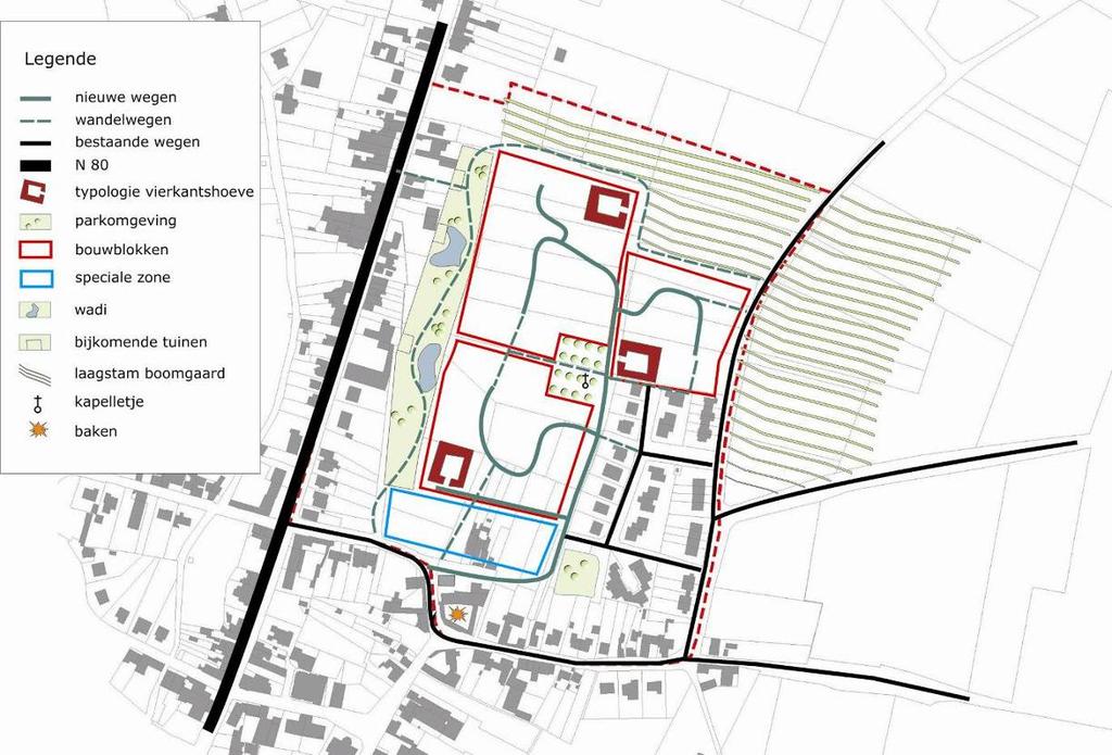 5.3 STRUCTUURSCHETS De concepten werden vertaald naar een concrete inrichting.