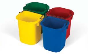Geschikt voor vinylzak met grote capaciteit ltr, verkrijgbaar in geel en met recyclingsymbool in de kleuren rood, groen en blauw (apart bestellen). l., b.