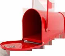 reclame folders en pakketjes Heeft geen slot met sleuteltje Optioneel: console voor de brievenbus Kleuren: rood en zwart Red