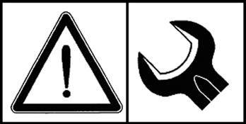 Zorg dat de waarschuwingssymbolen altijd goed zichtbaar en schoon zijn en vervang ze bij verlies (bijvoorbeeld na een