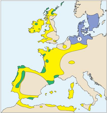 vraag 1 Kaart over de prehistorie Deze kaart geeft aan waar groepen mensen omstreeks 3500 v.. leefden.