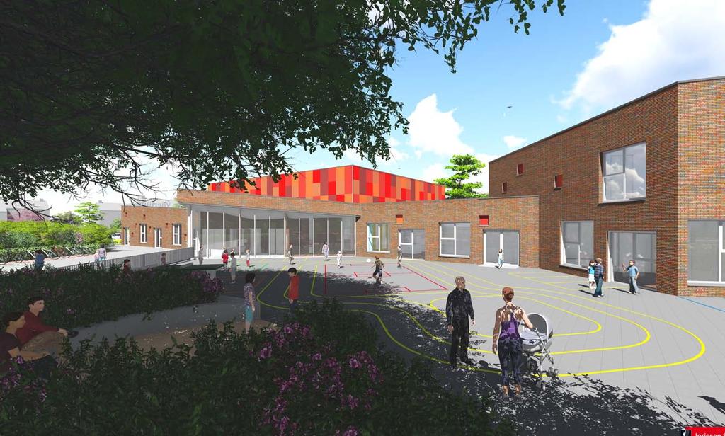 De Vlier Vervangende nieuwbouw Het plan voor de vervangende nieuwbouw van een school met een MultiFunctionele Accommodatie (MFA), op het bestaande scholengebied tussen de Vredenseweg en de