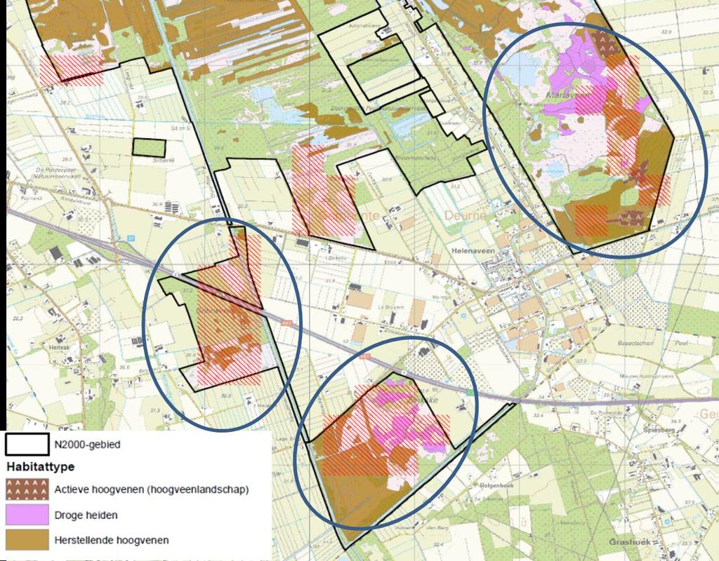 Mitigatieplan Klavertje 4 In de Natura 2000-gebieden Maasduinen en Deurnsche Peel & Mariapeel worden door de terreinbeherende organisaties reeds beheer- en herstelmaatregelen uitgevoerd.