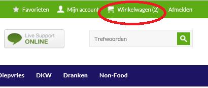 Heb je alle artikelen in je winkelwagentje, dan kun je de