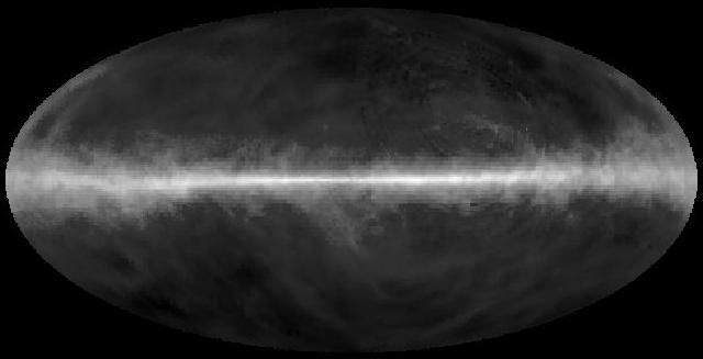 door het stof heen: regelmatige schijf met centrale "bult" 2 3 De Melkweg: ver-infrarood De Melkweg: