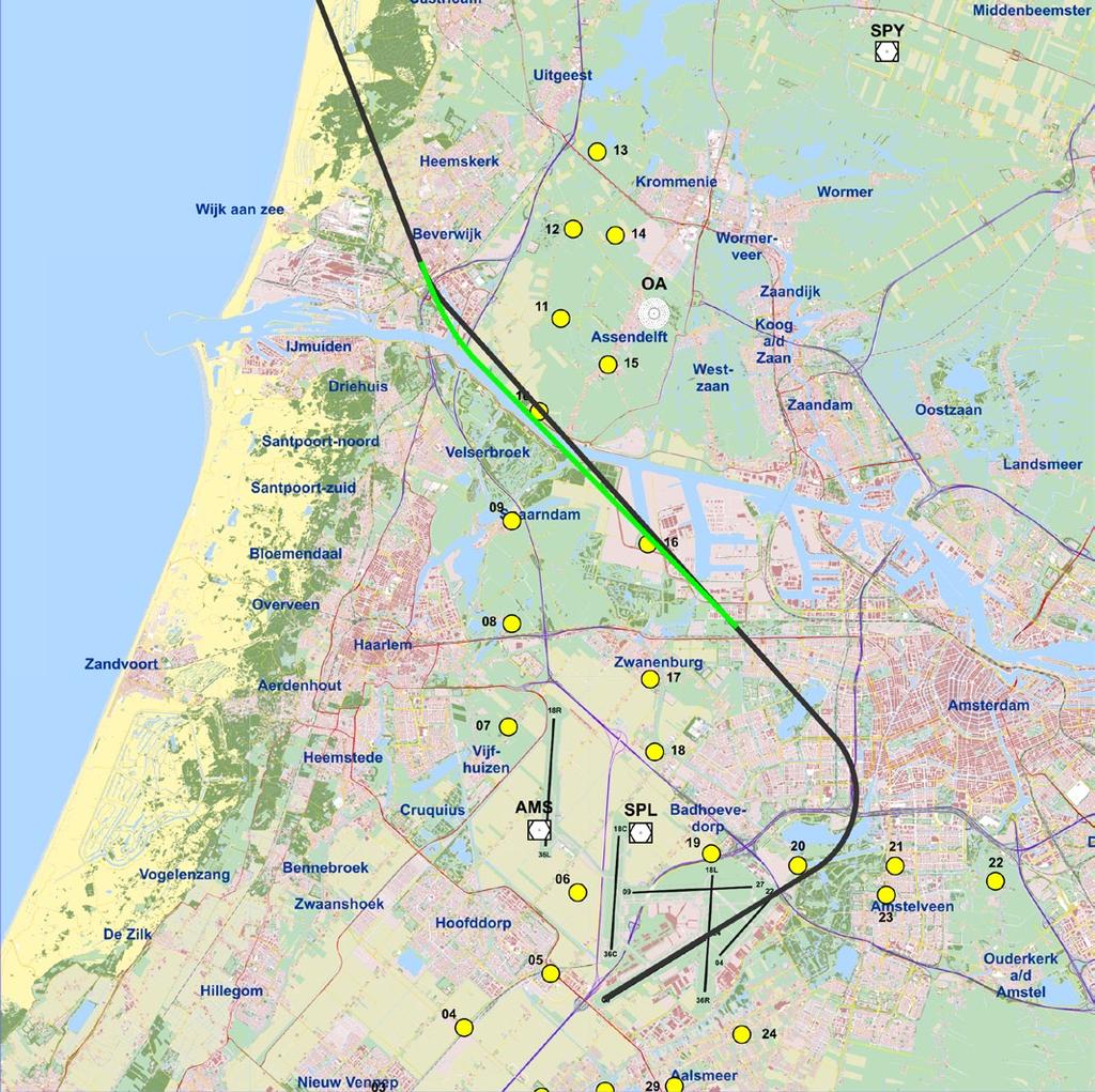Maatregel b Uitvliegroute ter hoogte van IJmeer, ANDIK route vanaf de Schiphol-Oostbaan (04) en de Kaagbaan (06) Maatregel 6 betreft de ANDIK