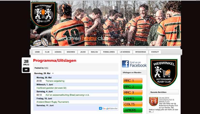 Facebook Sponsormogelijkheden Om de Rotterdamse Rugby Club te steunen zijn er verschillende mogelijkheden voor potentiële sponsoren.