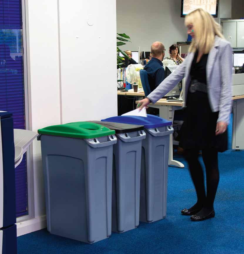 AFVALBEHEER: Recycling SlimJim is de perfecte oplossing voor al uw behoeften op het gebied van afvalsortering 60% gemakkelijker om vuilniszak eruit te tillen* De Rubbermaid Slim Jim -containers