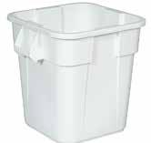 BRUTE vierkante containers Grotere capaciteit voor opslag of afvalverzameling. De vierkante vorm biedt tot 14% meer capaciteit dan ronde containers.