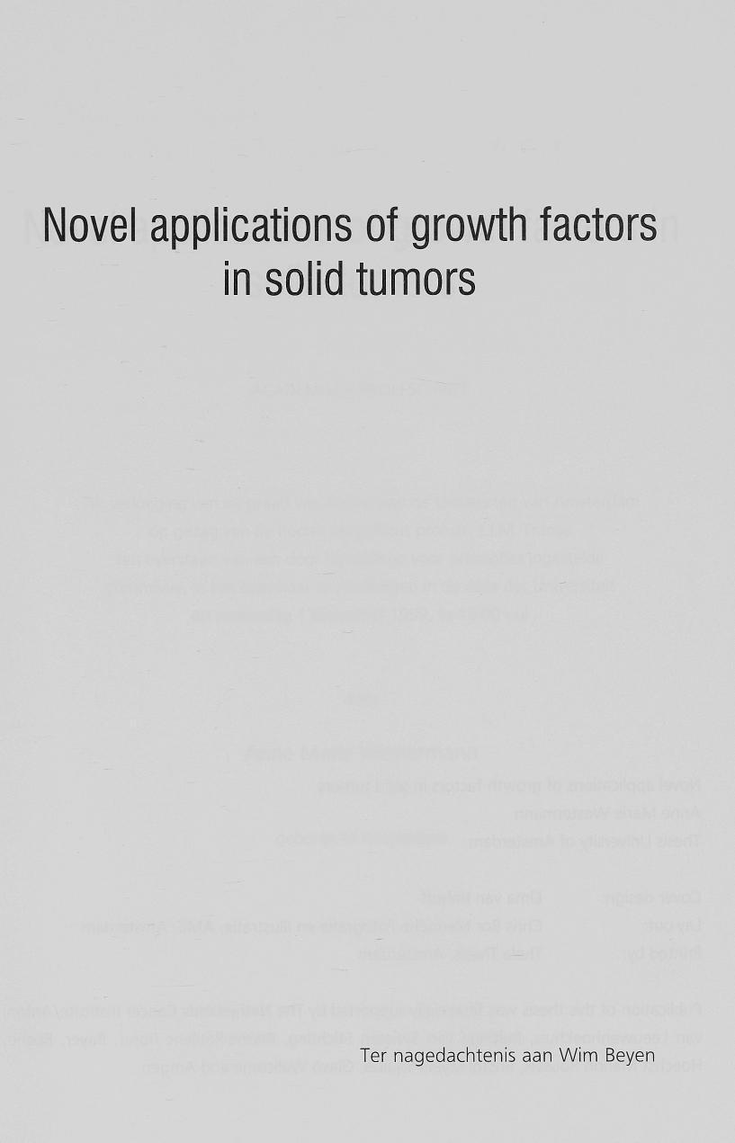 Novel applications of growth factors in