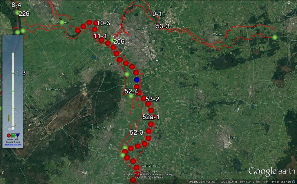 In het belastingmodel van de IJsseldelta is de wind variabel, evenals het IJsselmeerpeil, In het belastingmodel van de IJsseldelta wordt alleen van afvoerniveaus hoger dan 2300 m 3 /s de