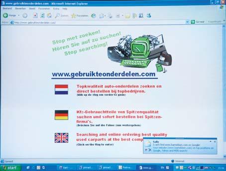 We zetten de belangrijkste sites op een rij. www.onderdelenzoeker.nl www.onderdelenzoeker.nl treedt sinds ruim drie jaar op als intermediair tussen monteur en demontagebedrijf.
