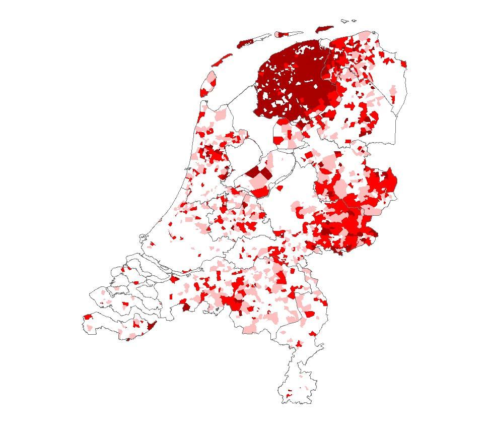relatieve populariteit van Friese
