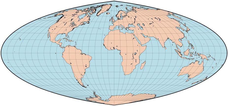 Mercator projectie Er zijn nog veel meer kaartprojecties en ze hebben allemaal verschillende eigenschappen.