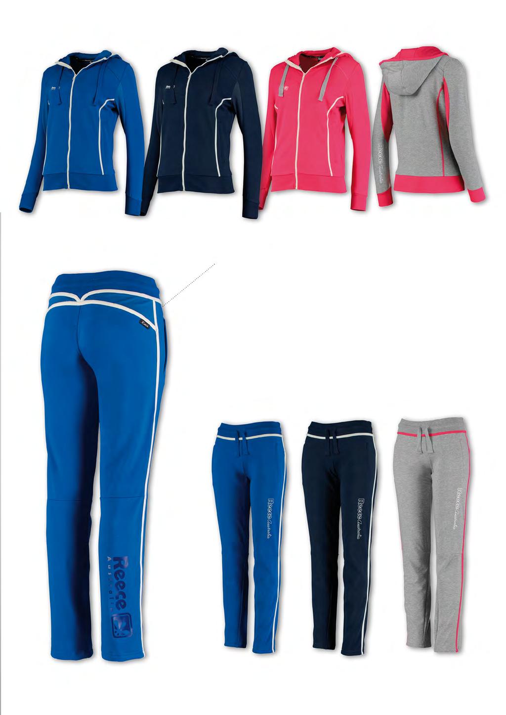 royal - white 865602-5200 navy - white 865602-7200 pink - white 865602-0550 grey - pink 865602-9310 ComfortTec LOGO HIGH COMFORT technical COMFORT STRETCH EASY PRINTING KATE SWEAT PANTS // LADIES