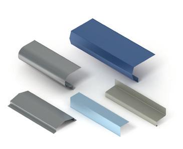 Voorbeelden van materiaalopties zijn gecoat staal, verzinkt staal en aluminium.